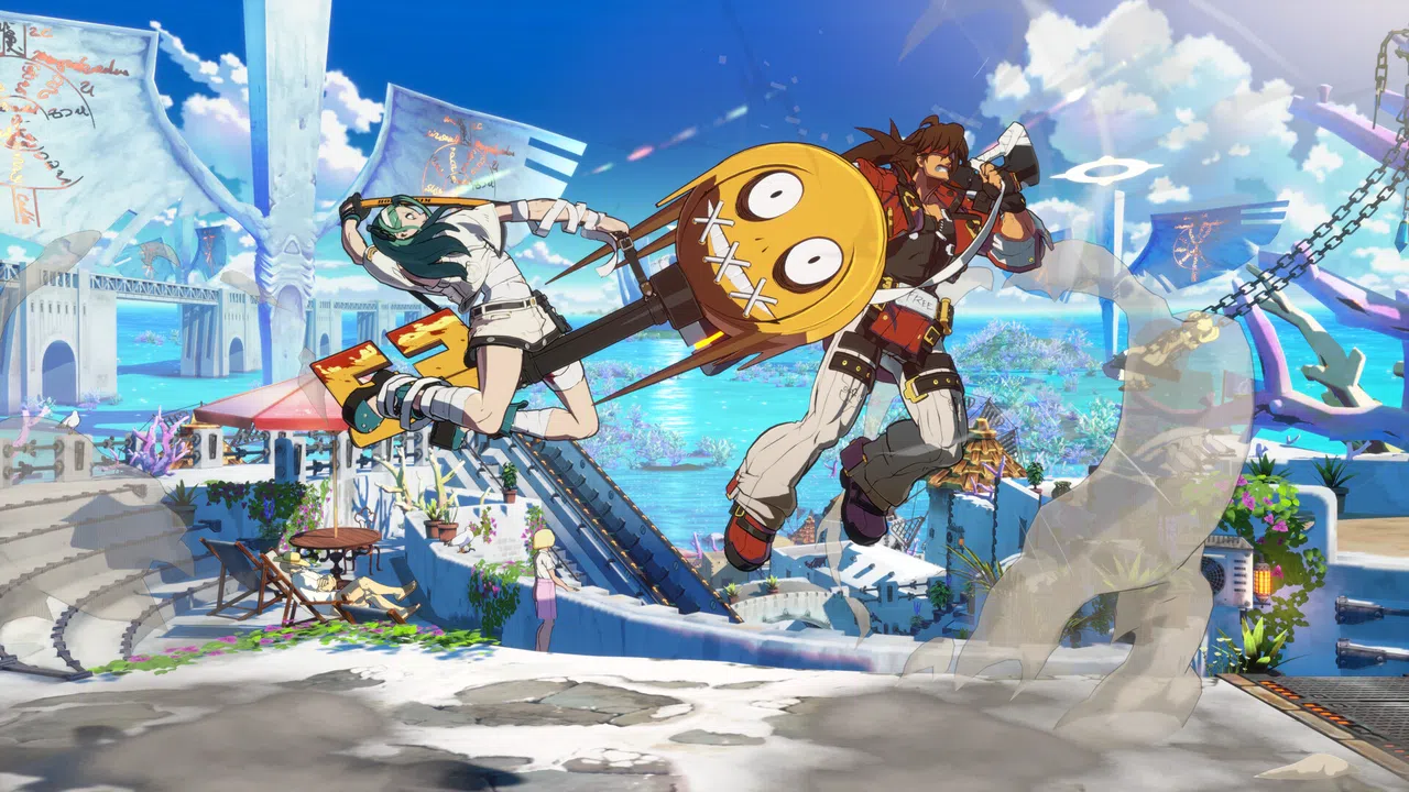 GGST Additional Battle Stage 5 - Fallen Prayer, Engulfed Lives Screenshot 2