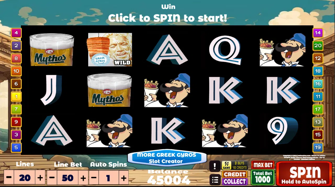 More Panda Slot Creator - Greek Gyros Addon Theme Screenshot 0