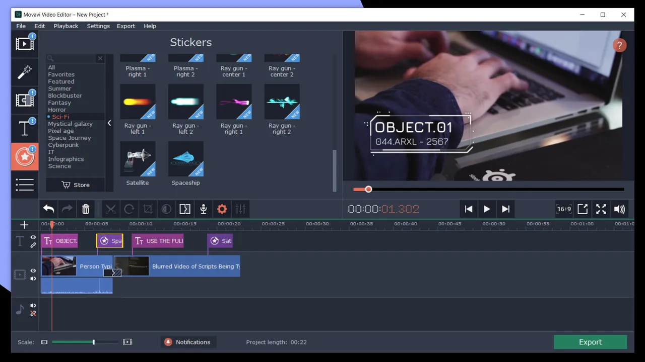 Movavi Video Editor Plus 2020 Effects - Cinematic Set Screenshot 6