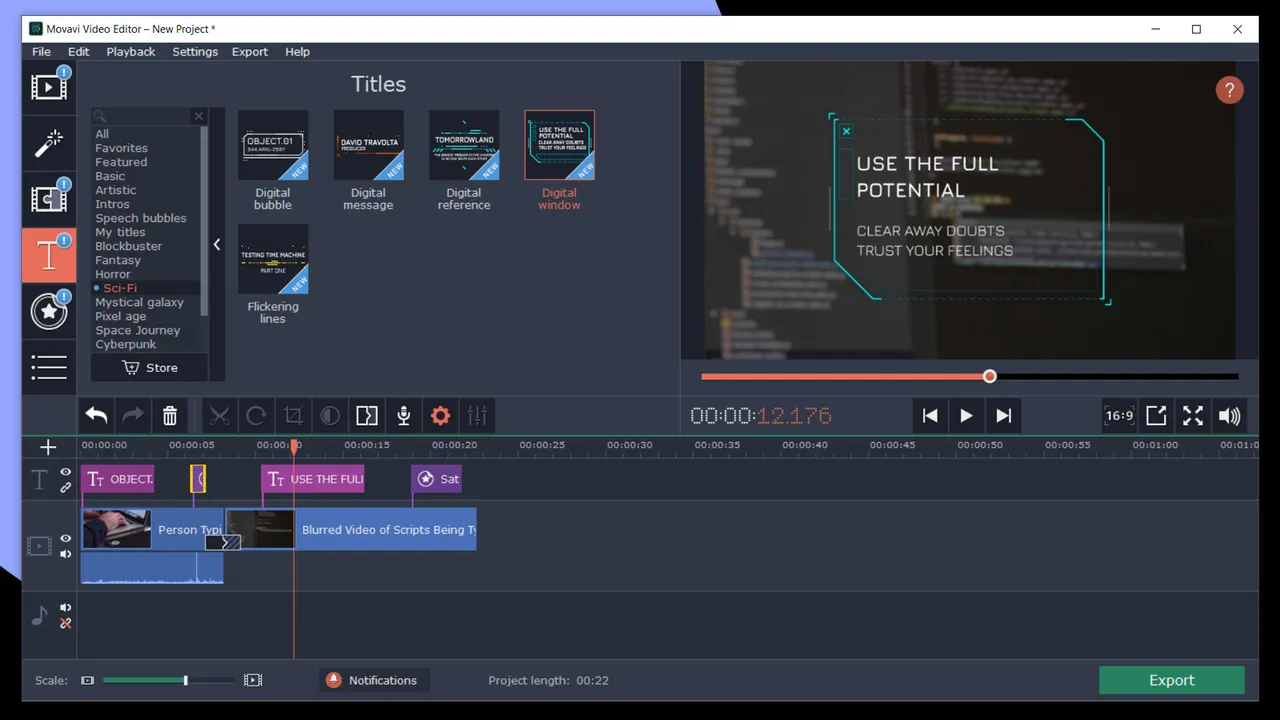 Movavi Video Editor Plus 2020 Effects - Cinematic Set Screenshot 7