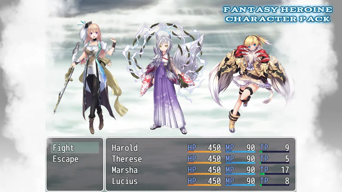 RPG Maker MZ - Fantasy Heroine Character Pack Screenshot 0