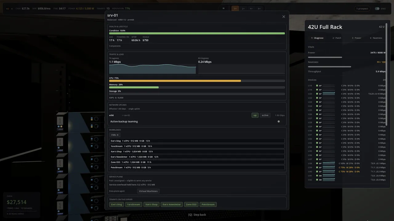 Uptime: A Cloud Provider Sim Screenshot 5