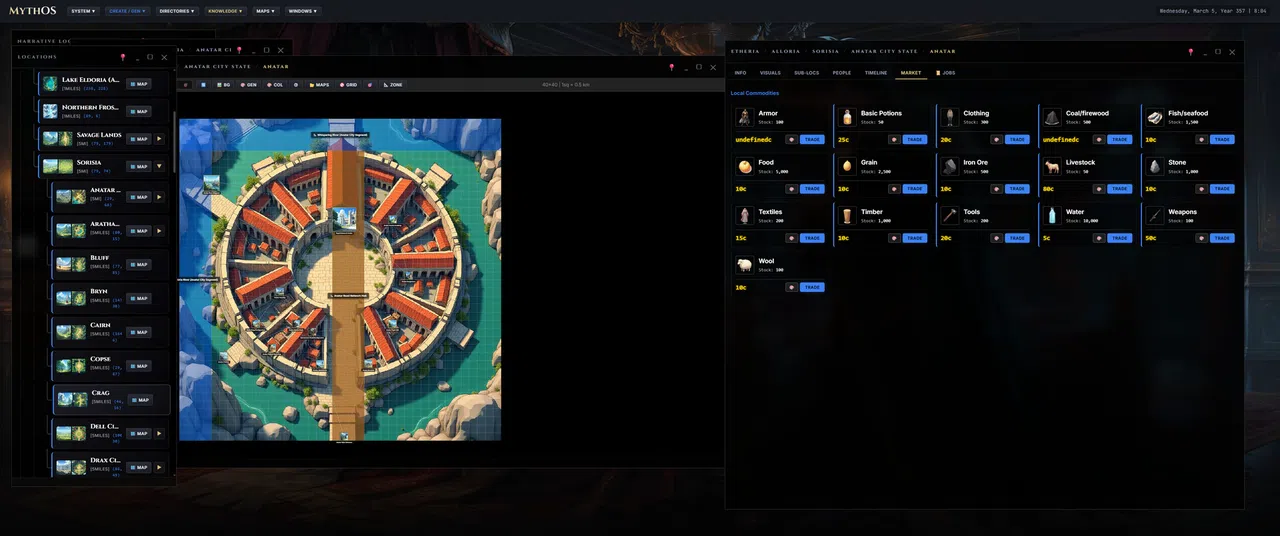 Myth-OS Demo Screenshot 2