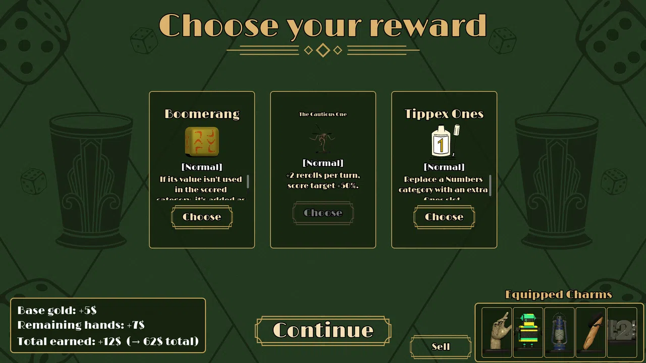 Loaded Dice - A Yahtzee Roguelike Screenshot 5