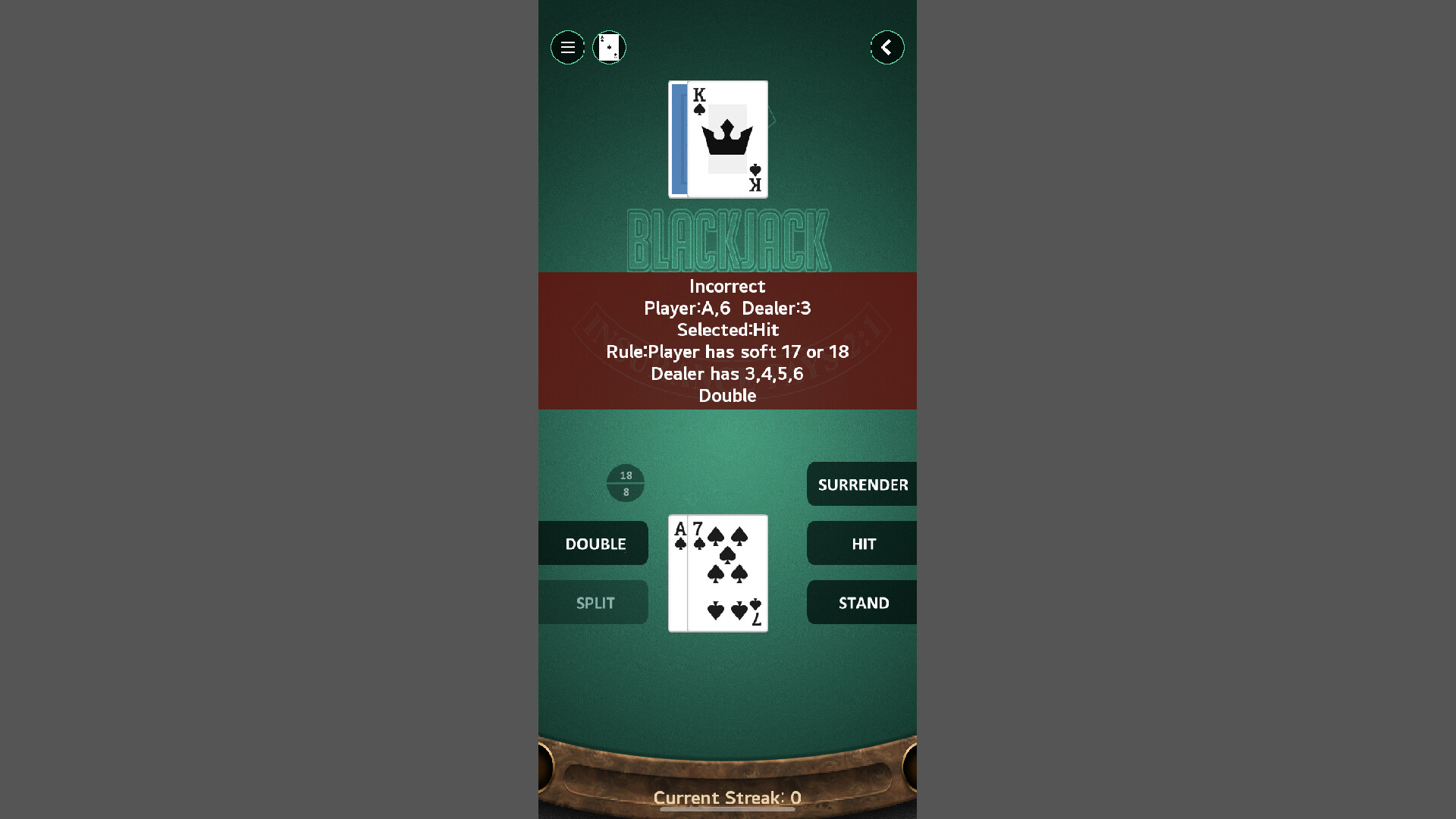 Steve's Blackjack Trainer Pro Screenshot 0
