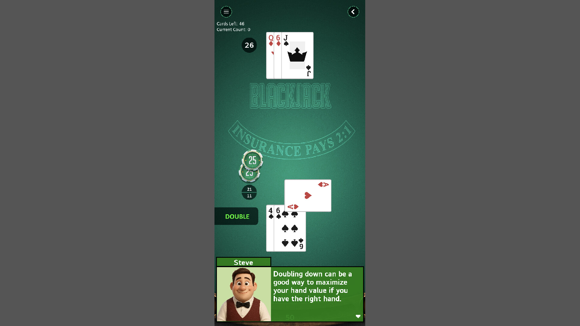 Steve's Blackjack Trainer Pro Screenshot 2