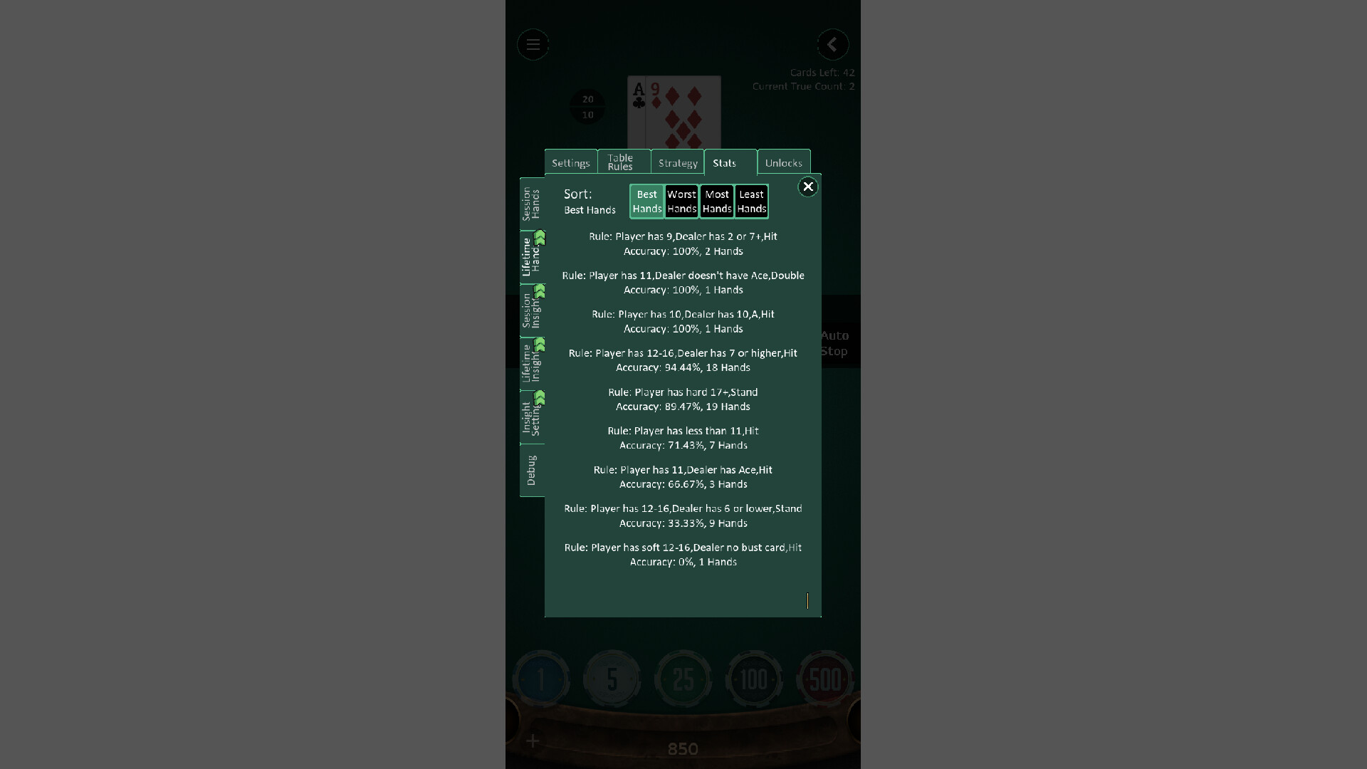 Steve's Blackjack Trainer Pro Screenshot 4