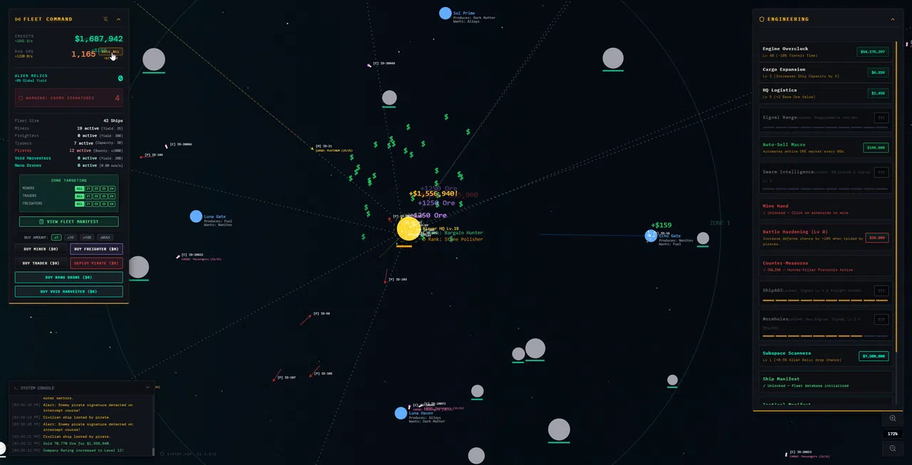 Desk Space: Idle Spacefleet clicker Screenshot 0
