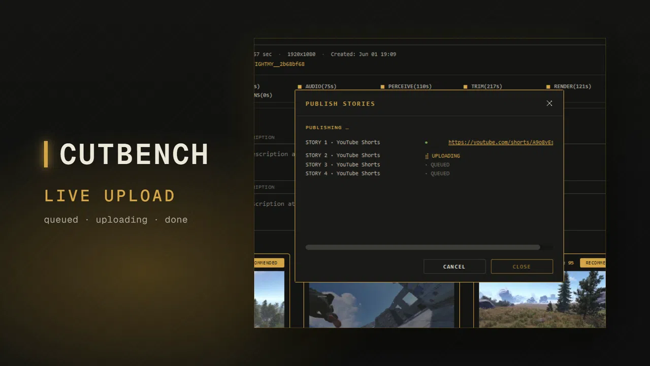 CutBench: AI Gameplay Clip Maker Screenshot 3