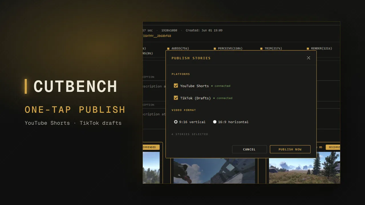 CutBench: AI Gameplay Clip Maker Screenshot 2