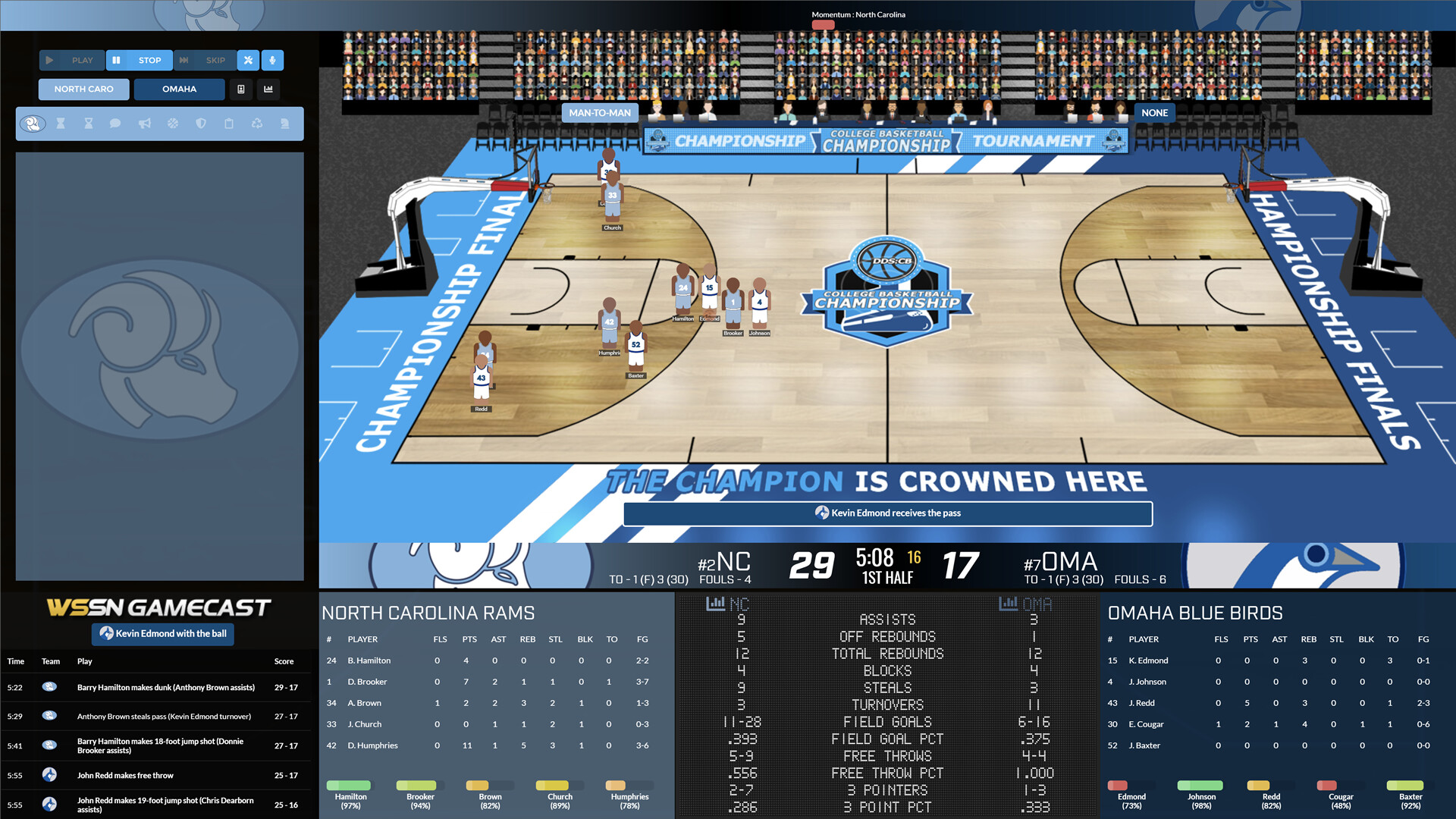 Draft Day Sports: College Basketball 2025 Screenshot 0
