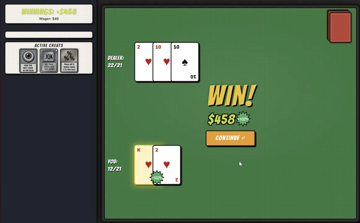 Blackjack: CHEAT THE HOUSE! Screenshot 0