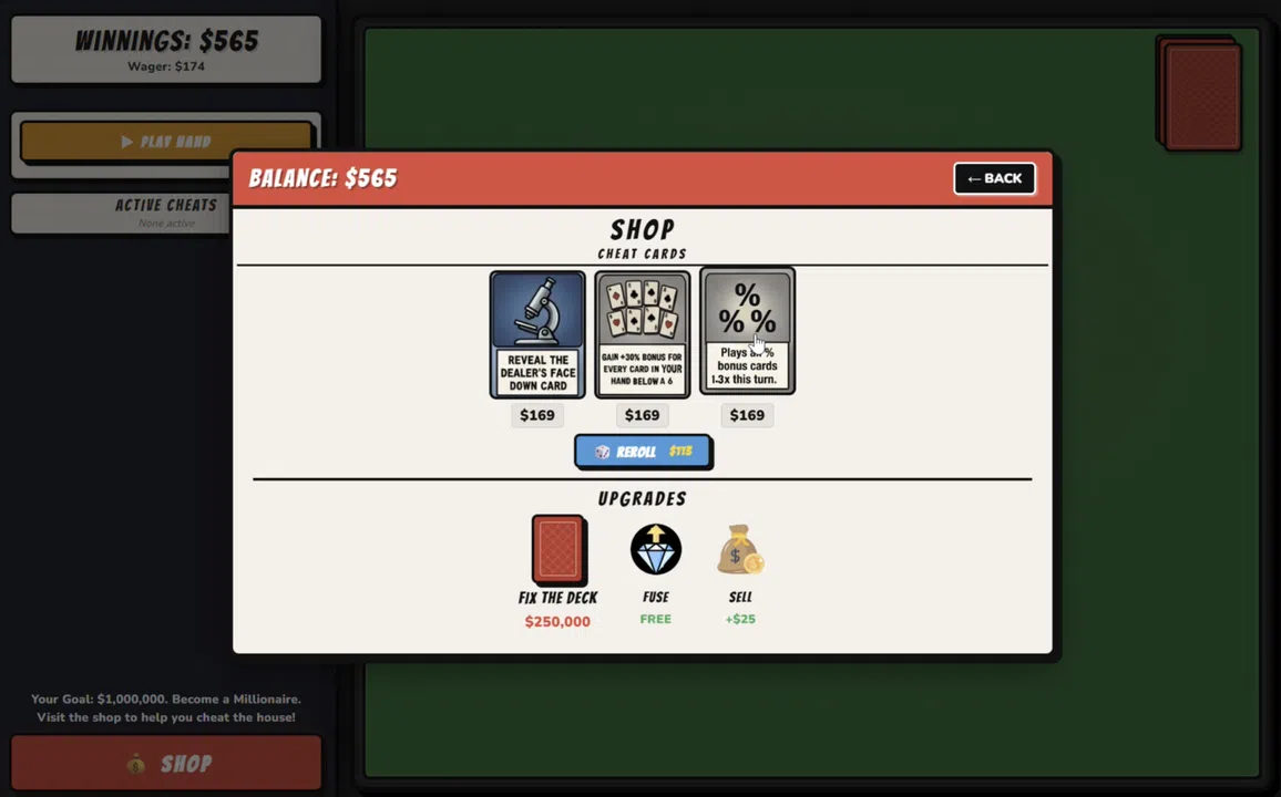 Blackjack: CHEAT THE HOUSE! Screenshot 1