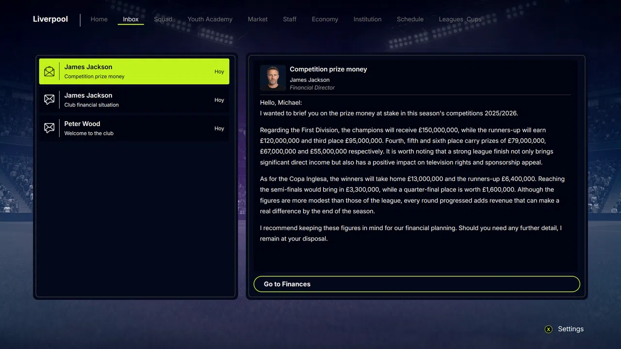 FD 27: Direct Your Football Club Demo Screenshot 8
