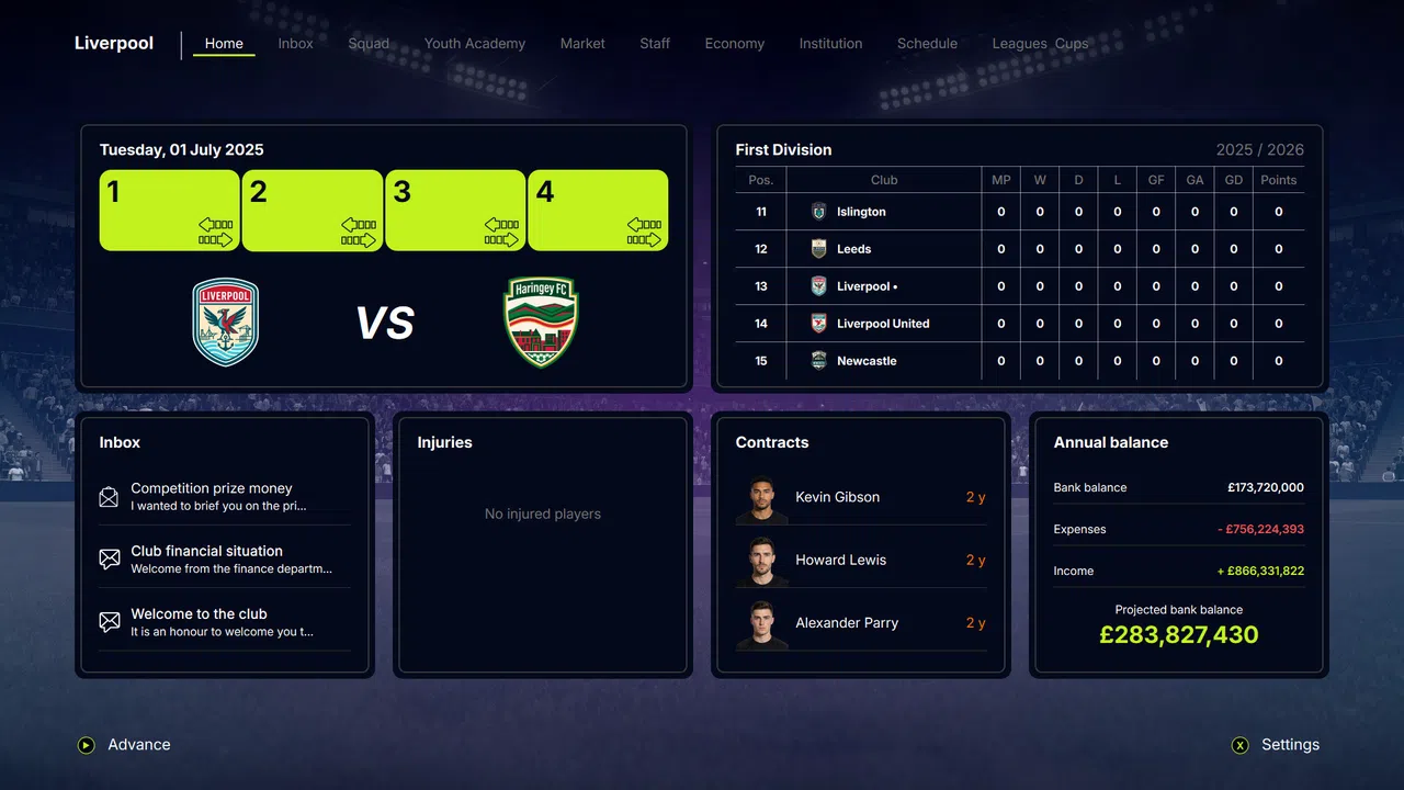 FD 27: Direct Your Football Club Demo Screenshot 2