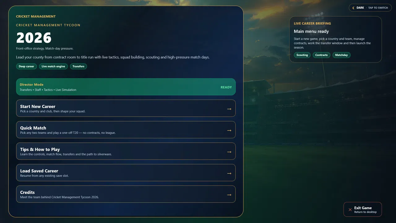 Cricket Management Tycoon Screenshot 0