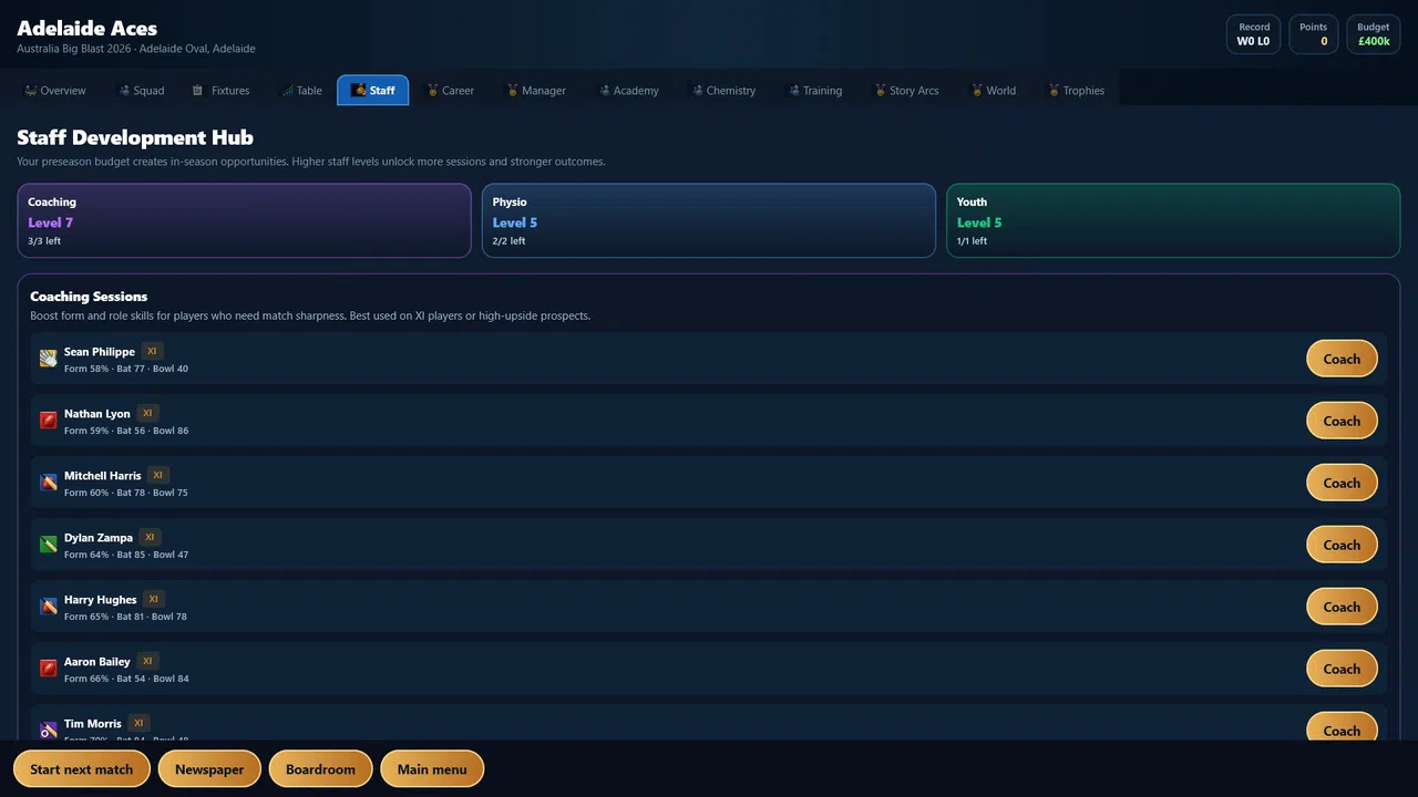 Cricket Management Tycoon Screenshot 14