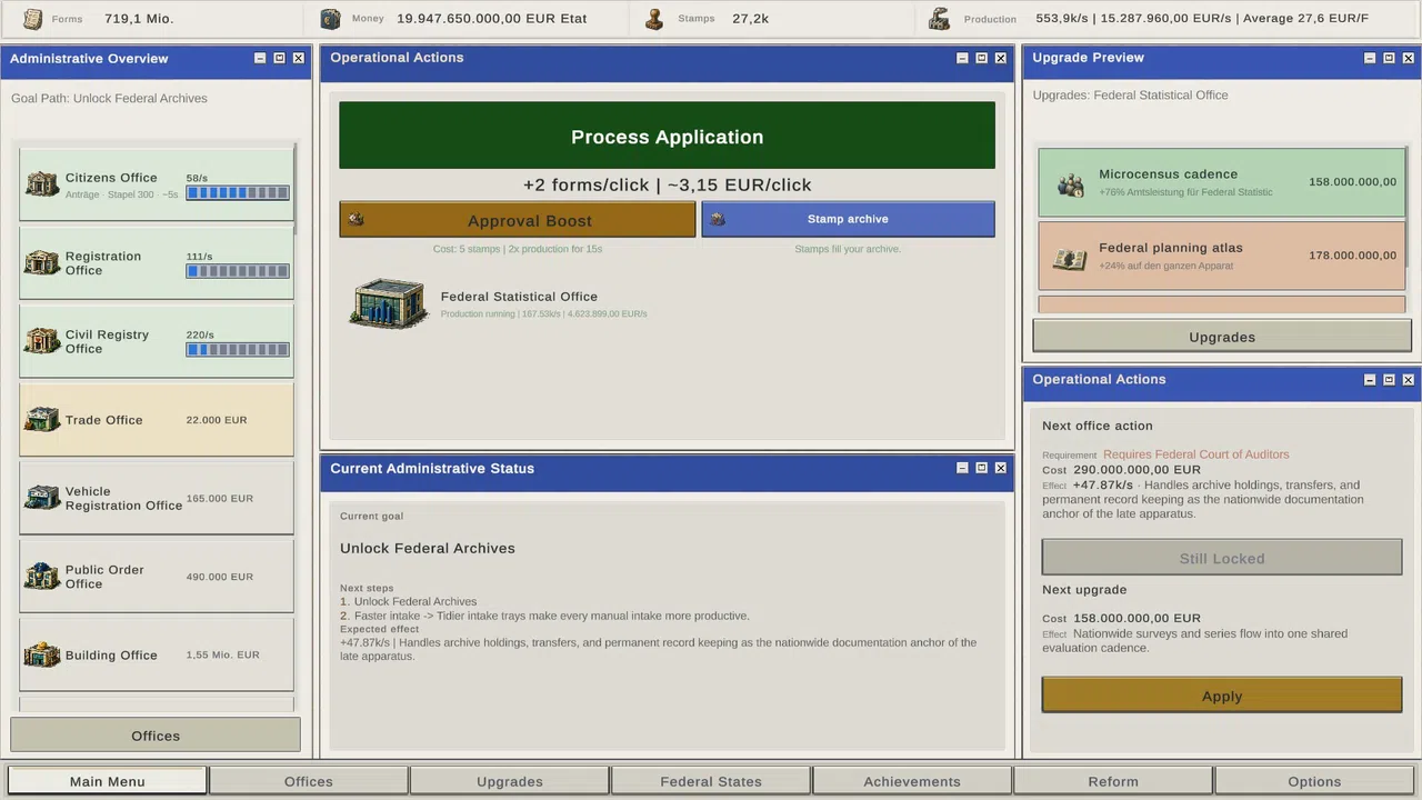 Buerokratie Idler: Germany Screenshot 1