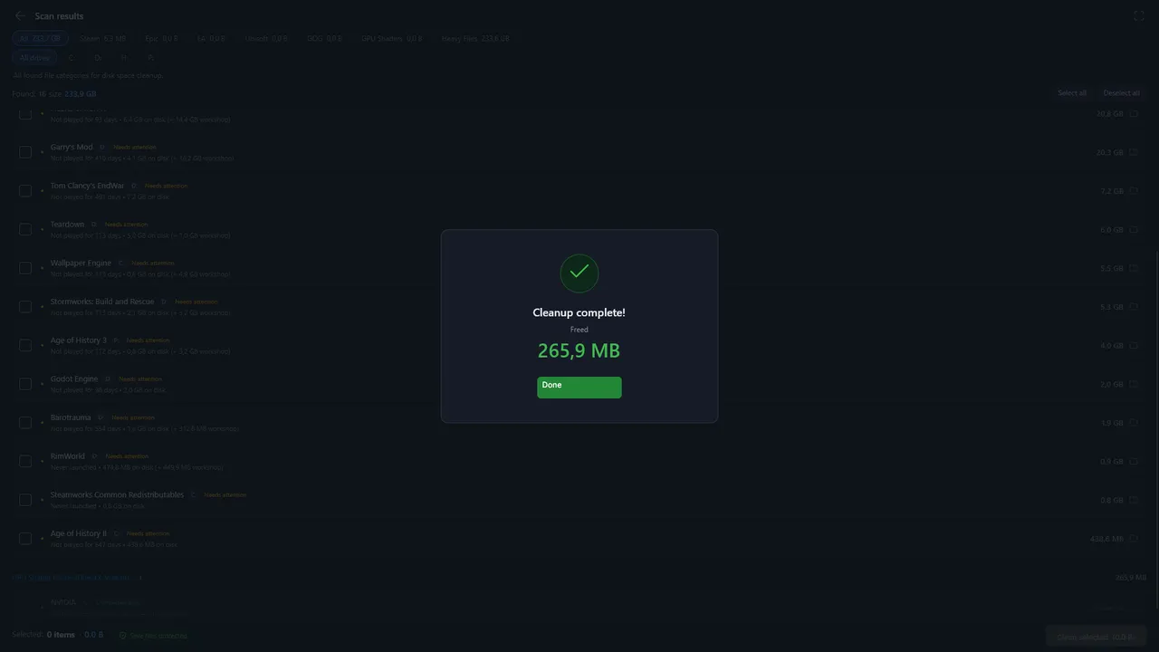 Vapor Storage Manager Screenshot 4