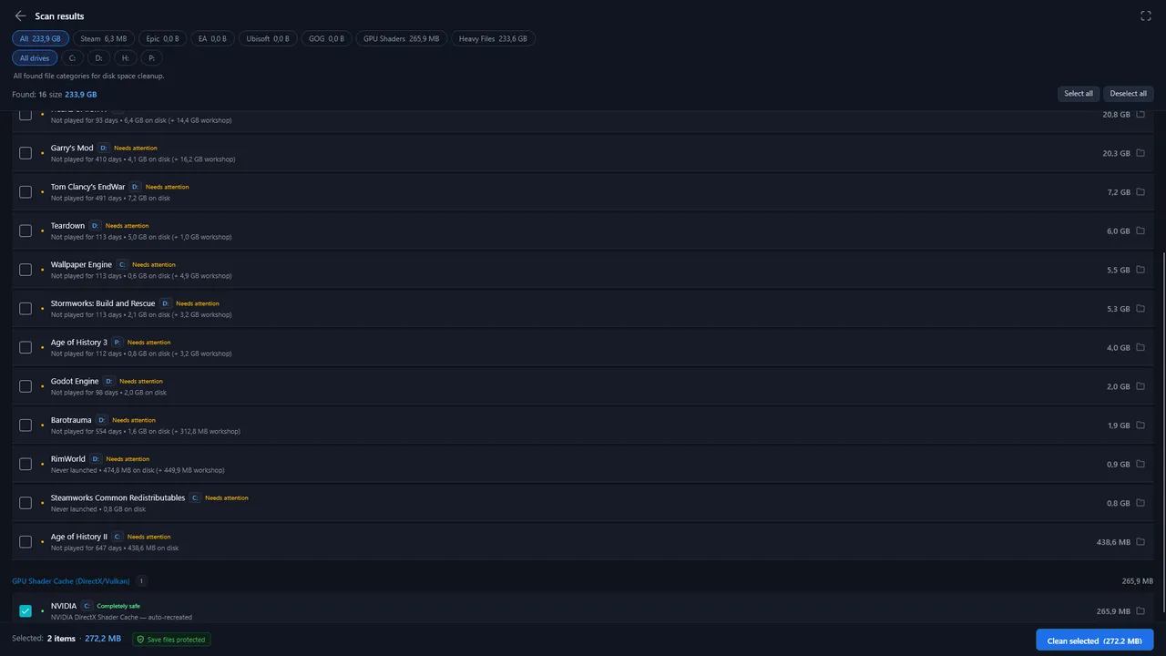 Vapor Storage Manager Screenshot 2
