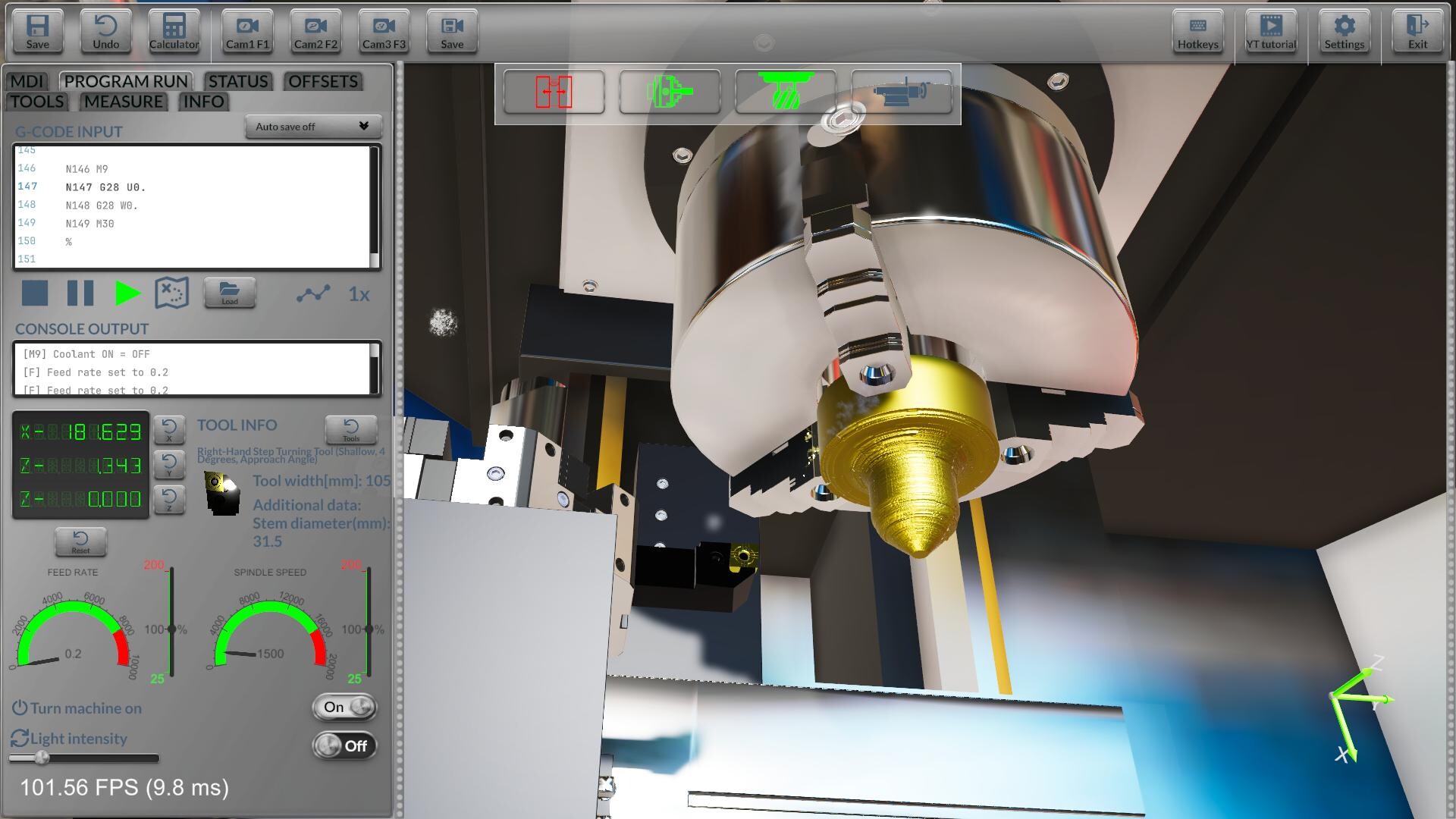 CNC Lathe Machine Screenshot 2