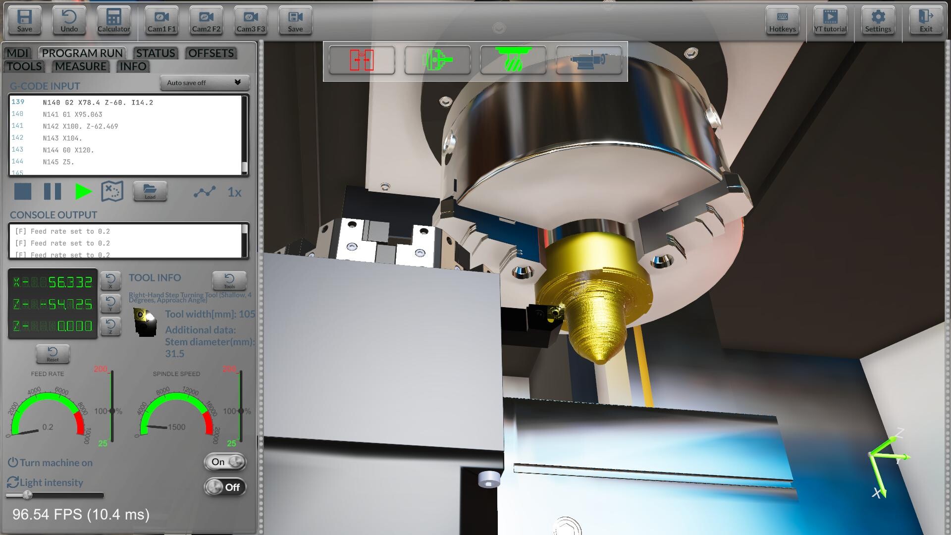 CNC Lathe Machine Screenshot 1