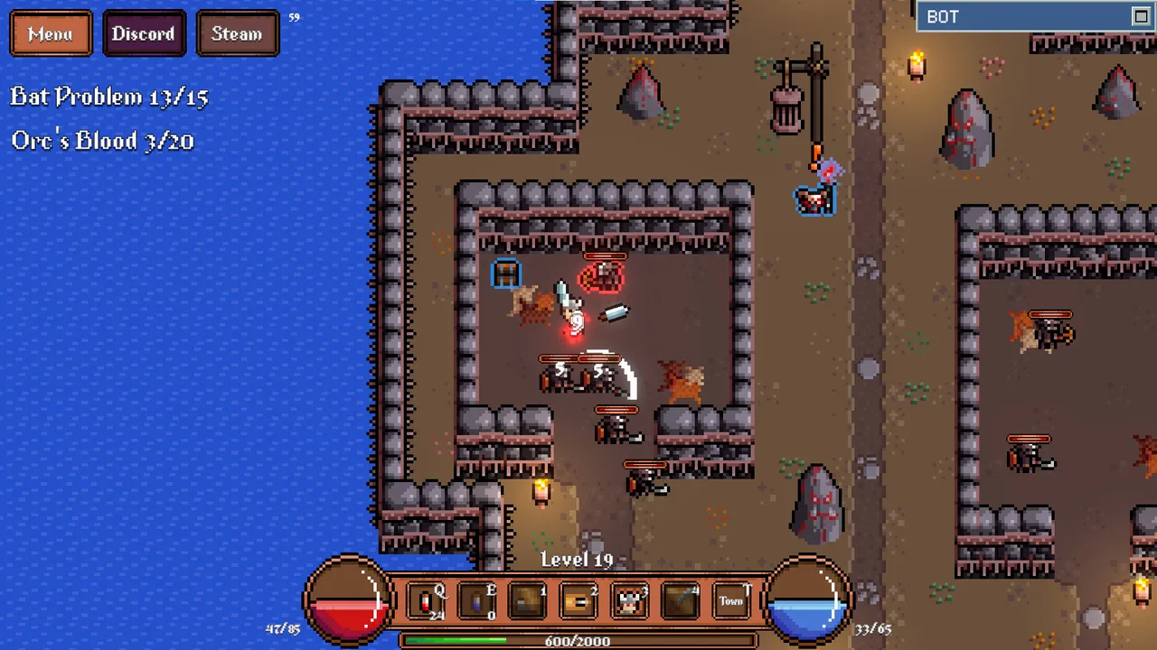 Game About Botting in an MMORPG Screenshot 1