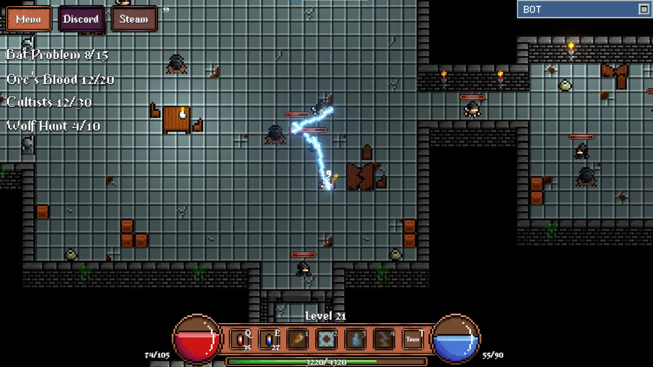 Game About Botting in an MMORPG Screenshot 3