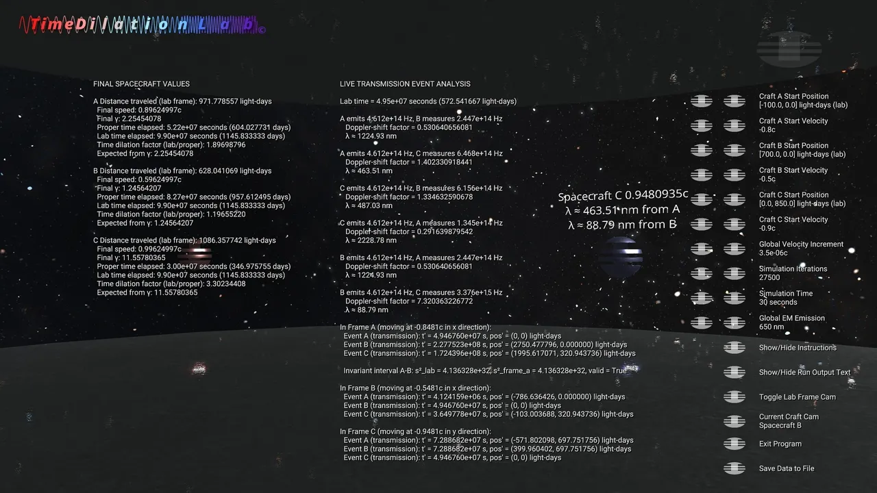 Time Dilation Lab Screenshot 0