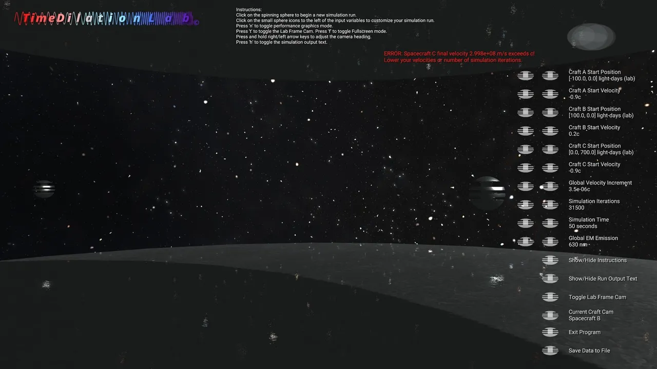 Time Dilation Lab Screenshot 6