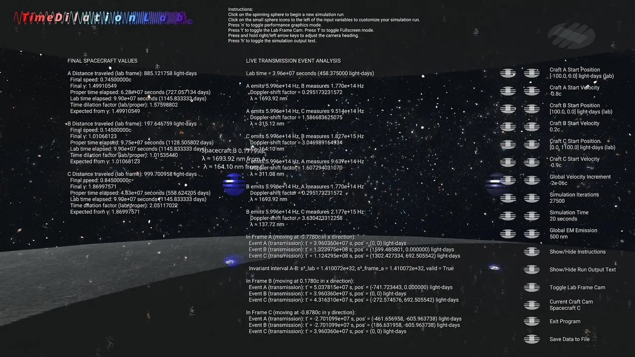 Time Dilation Lab Screenshot 4