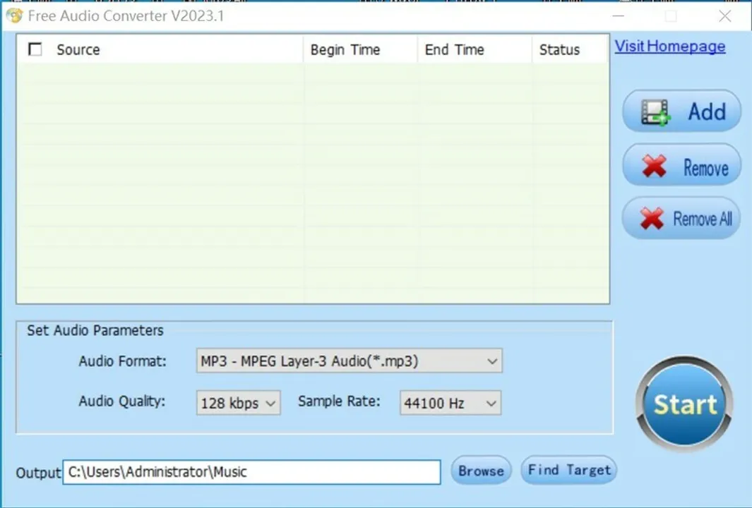 Free Audio Converter Screenshot 0