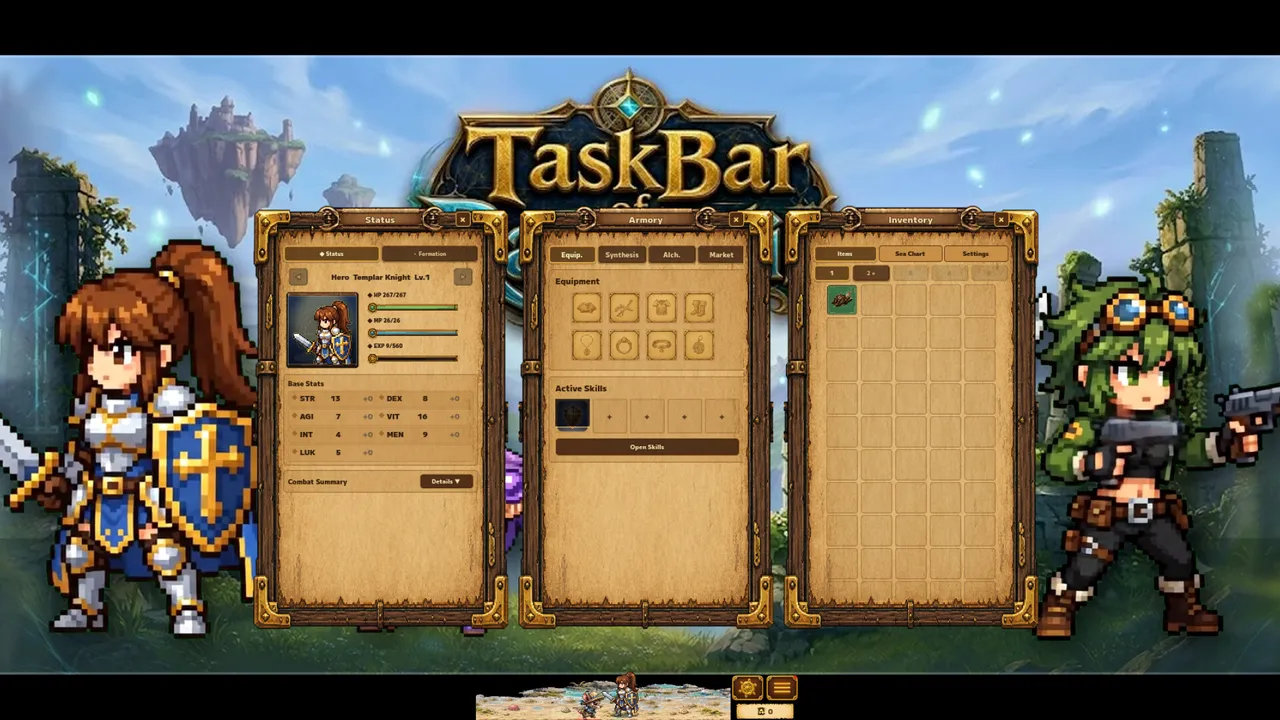 Task Bar of Ragnalis Screenshot 1
