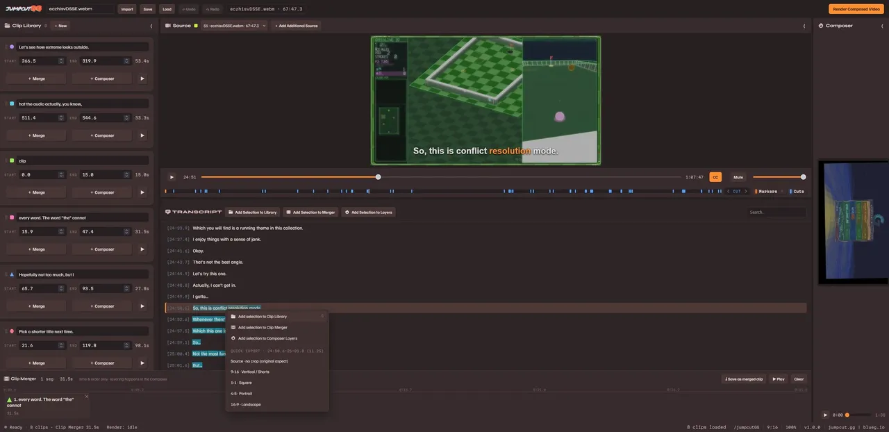 jumpcutGG Screenshot 2