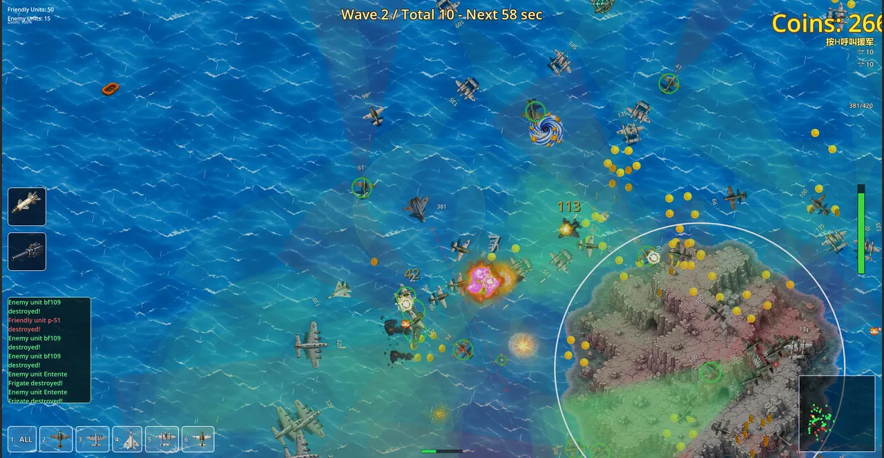 Fantasy Air-Sea Battles Showdown Screenshot 1