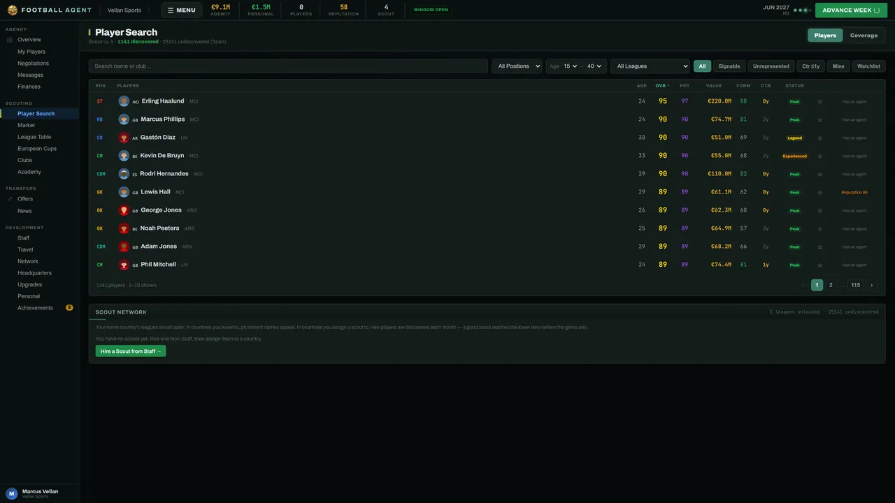 Football Agent Screenshot 3