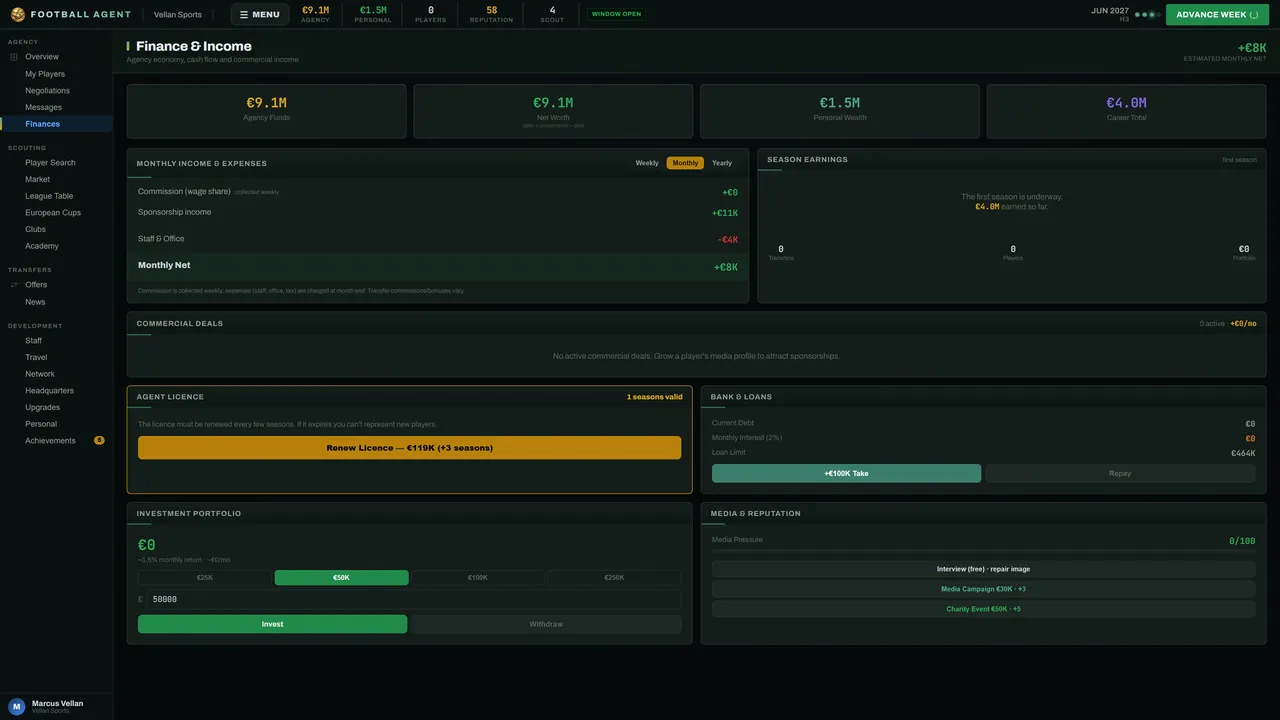 Football Agent Screenshot 0
