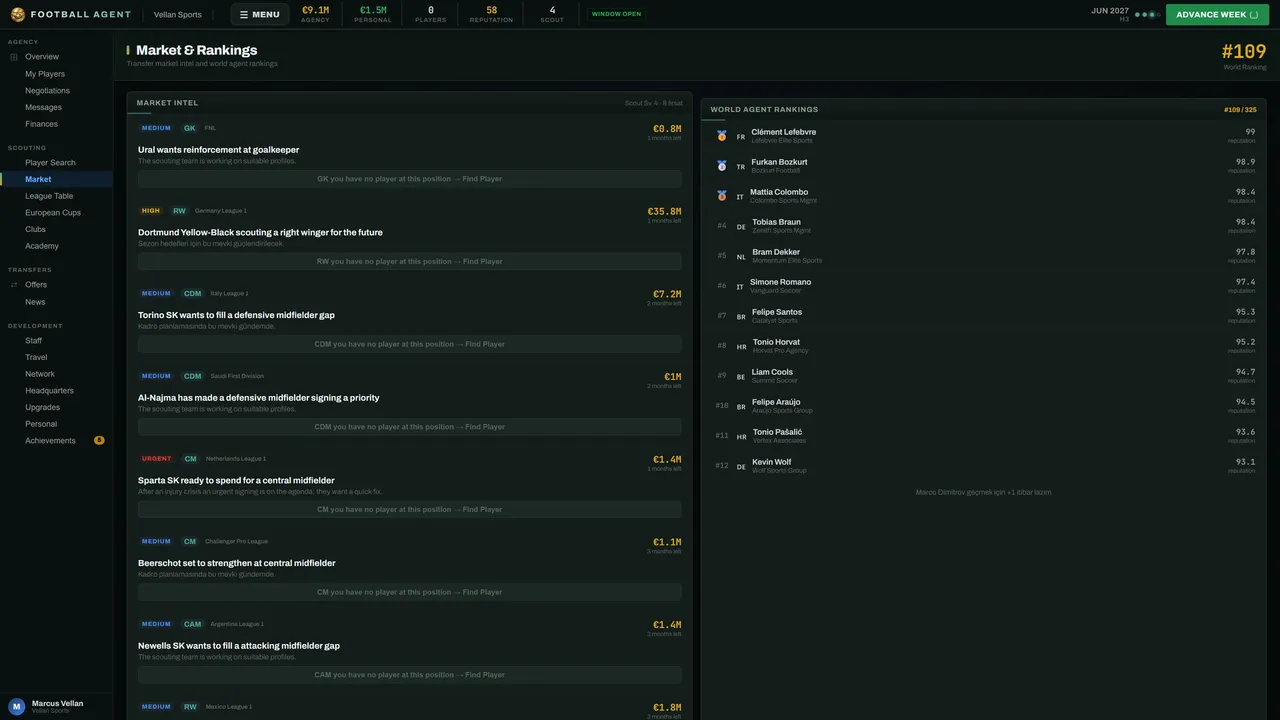 Football Agent Screenshot 2