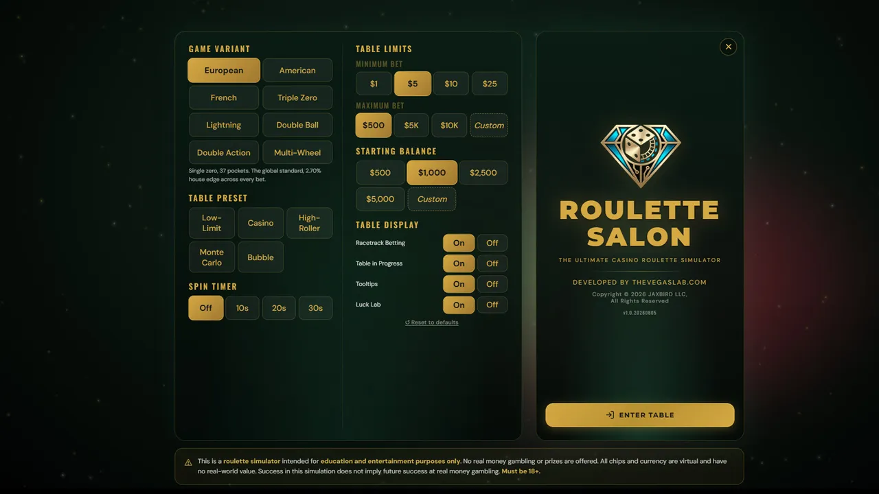 Roulette Salon - The Ultimate Casino Roulette Simulator Screenshot 4