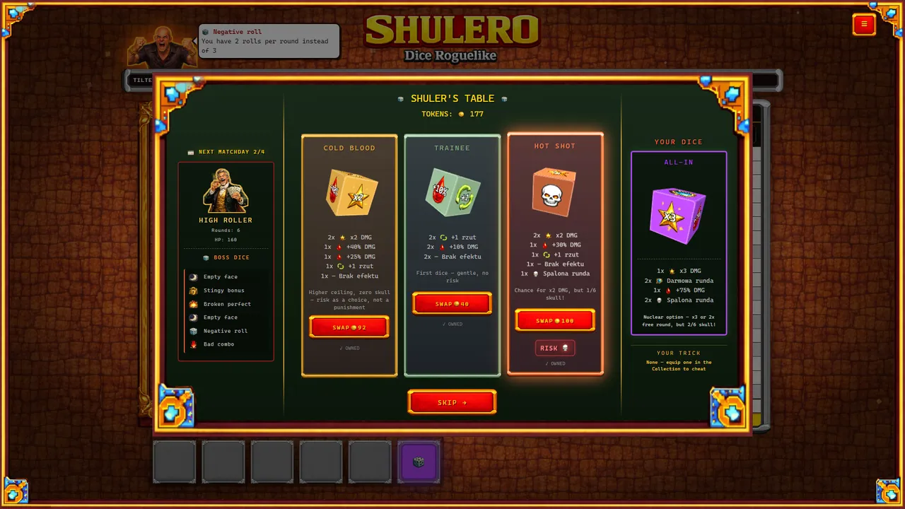 SHULERO – Dice Roguelike Screenshot 1