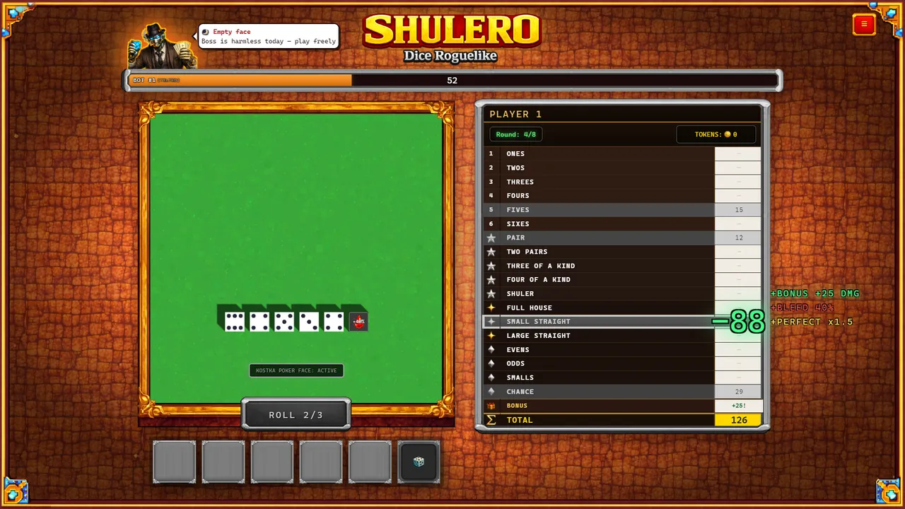 SHULERO – Dice Roguelike Demo Screenshot 5