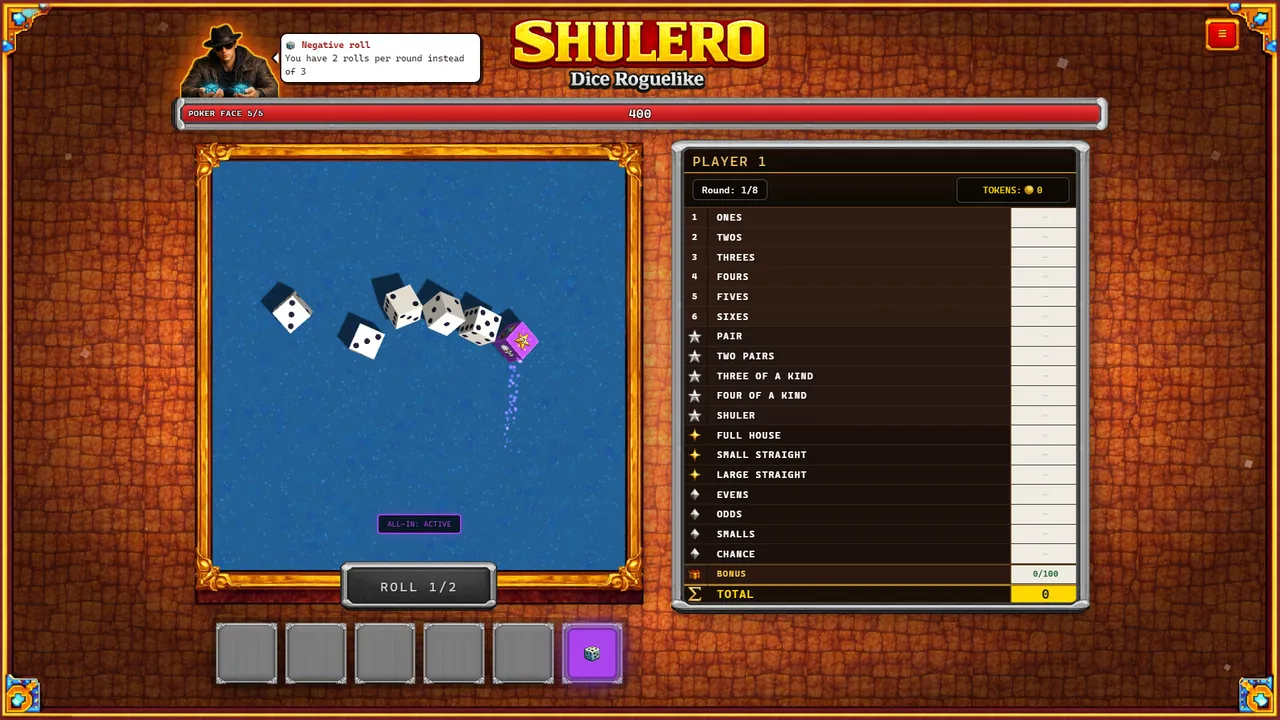 SHULERO – Dice Roguelike Demo Screenshot 4