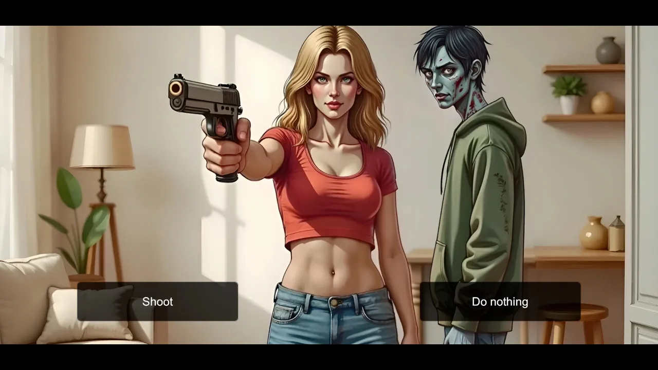 Half Dead: A Zombie Story Game Screenshot 0