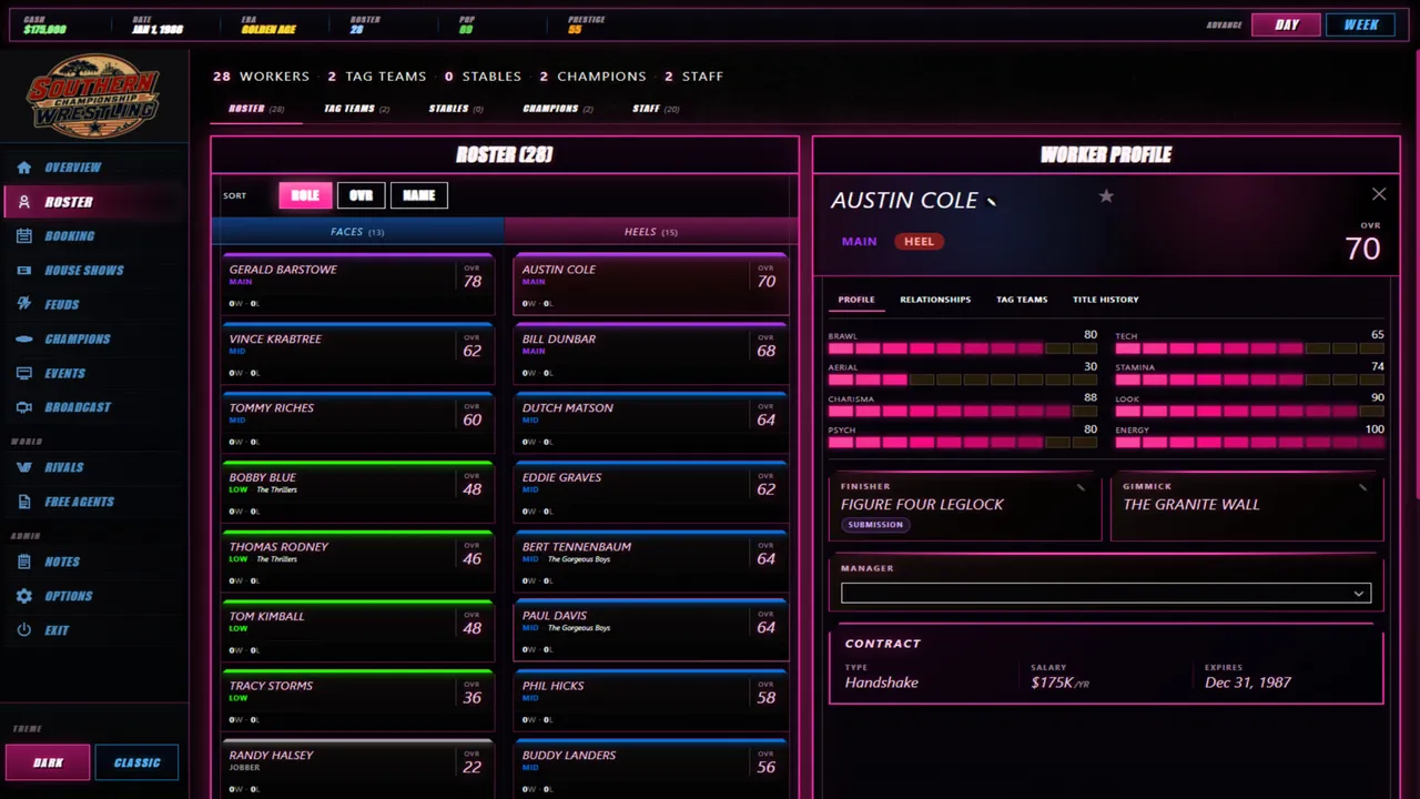 The Pay Window: 80s Wrestling Simulator Screenshot 3