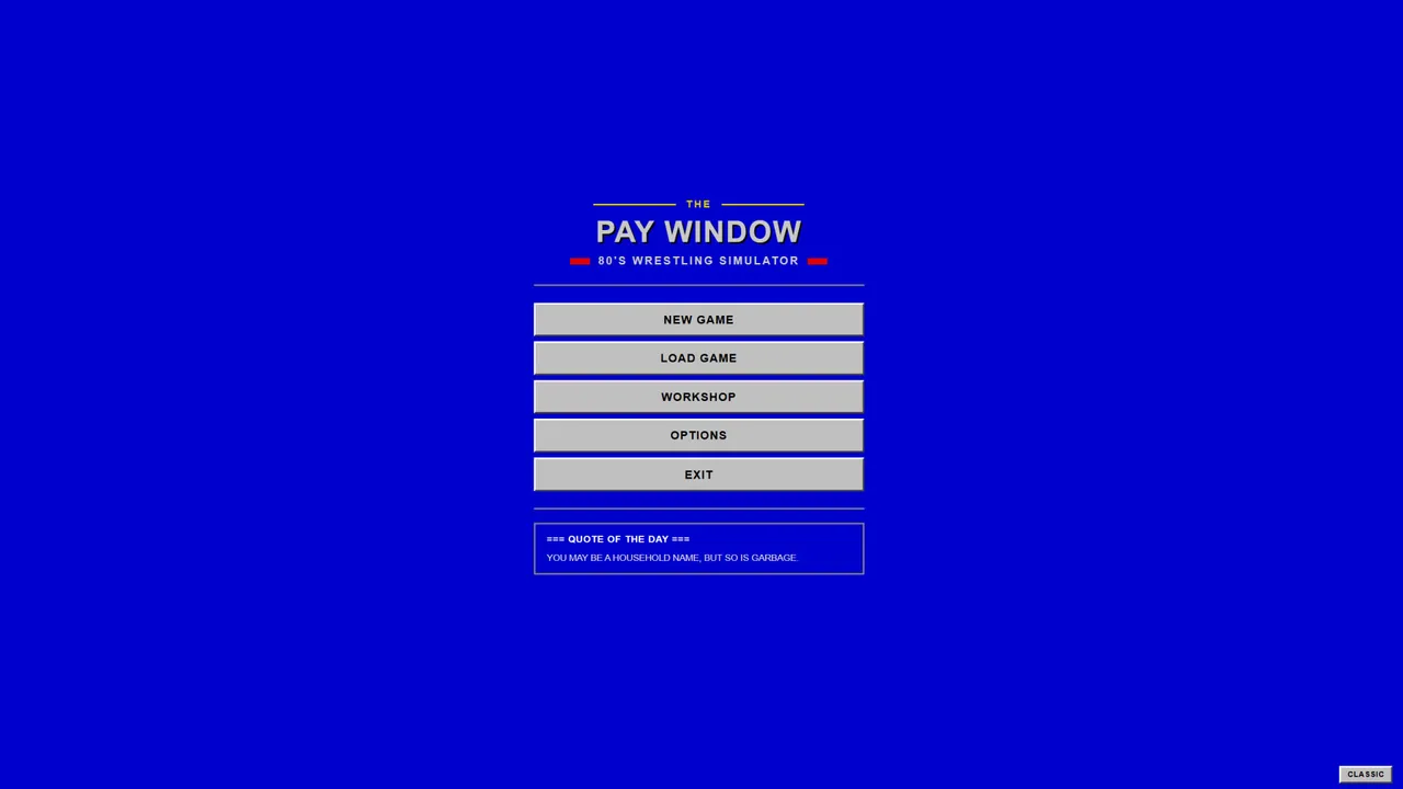 The Pay Window: 80s Wrestling Simulator Screenshot 4