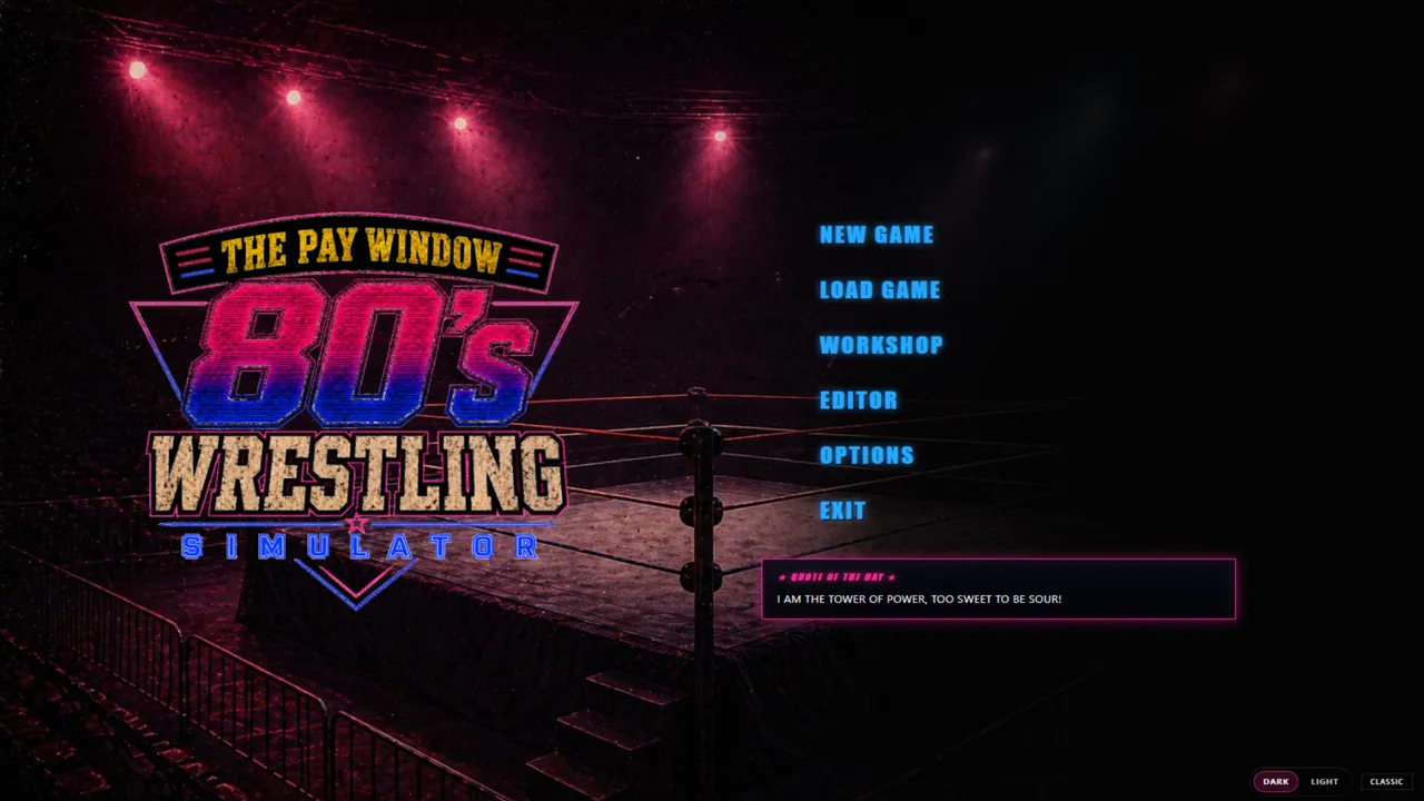 The Pay Window: 80s Wrestling Simulator Screenshot 0