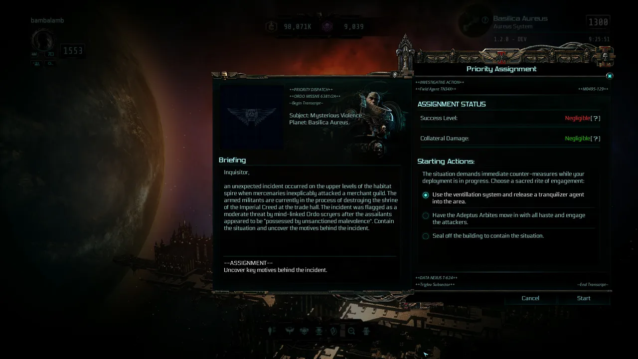Warhammer 40,000: Inquisitor - Martyr - Mind Plague Screenshot 0