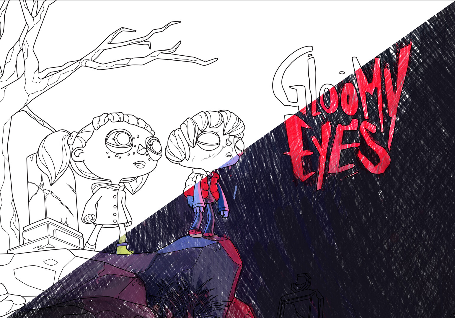 Gloomy Eyes - Coloring Book Screenshot 0