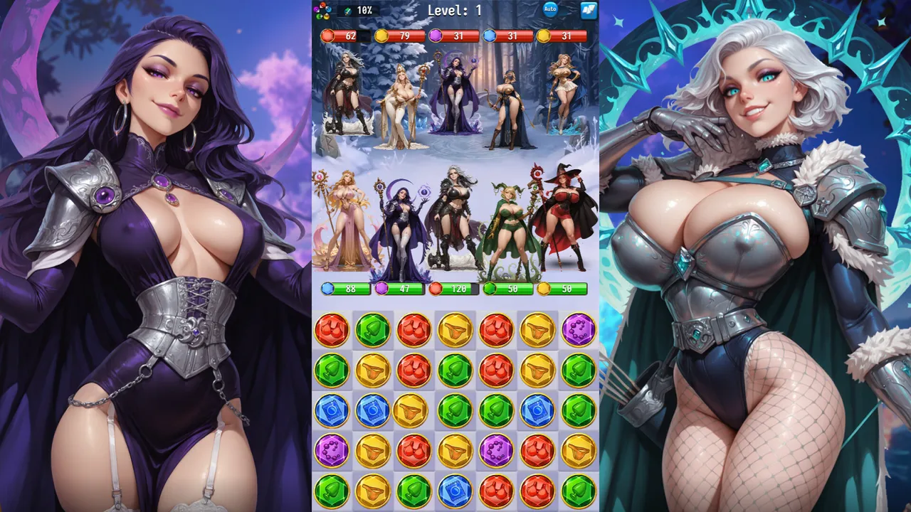 Raid of Lust: Match & Magic Screenshot 2