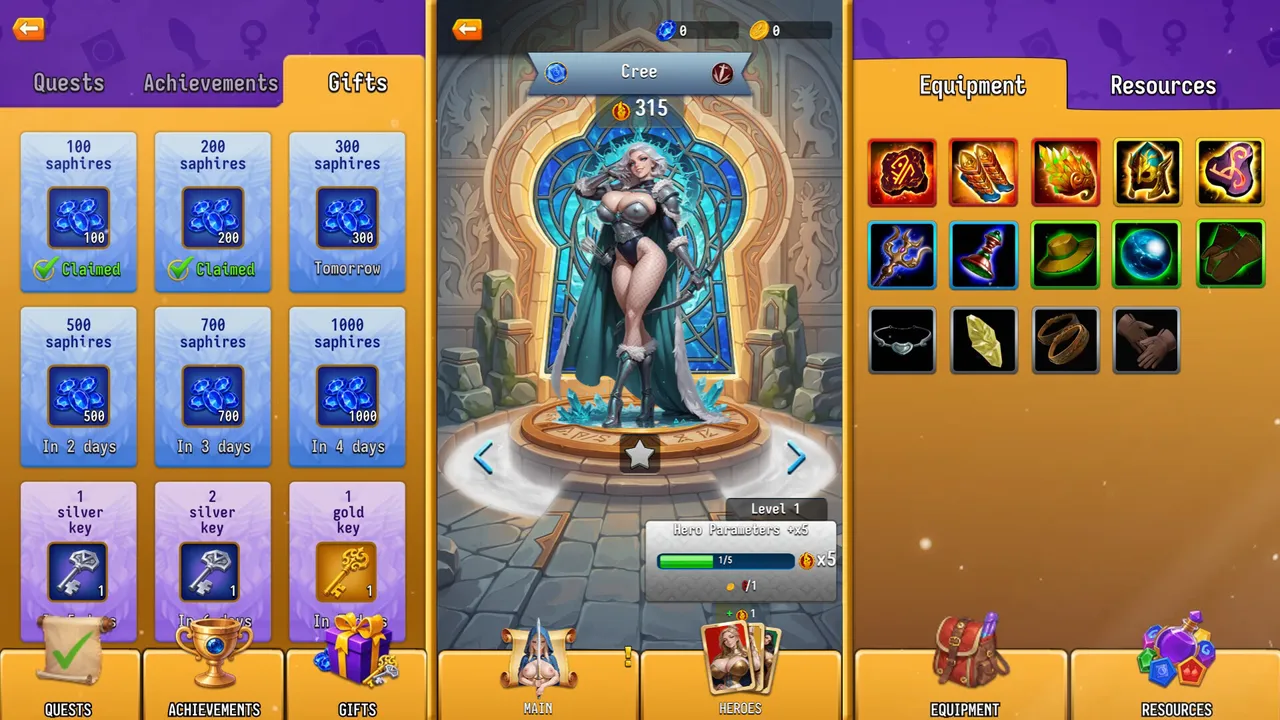 Raid of Lust: Match & Magic Screenshot 11